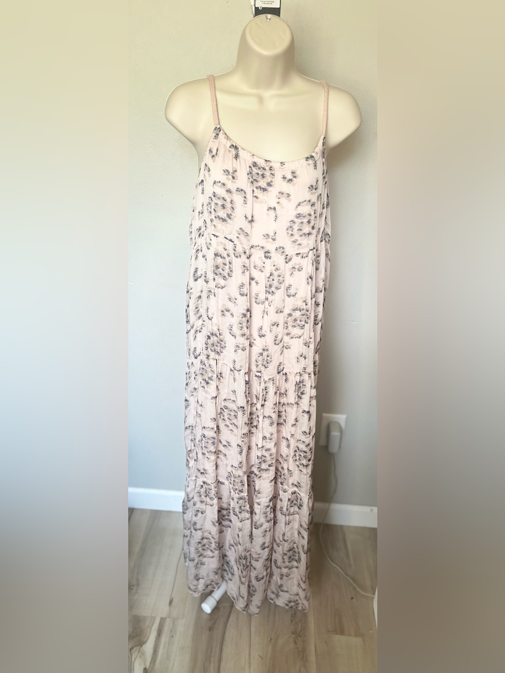 Elena. Baldi Women's Blush Pink Floral Slip Maxi Dress